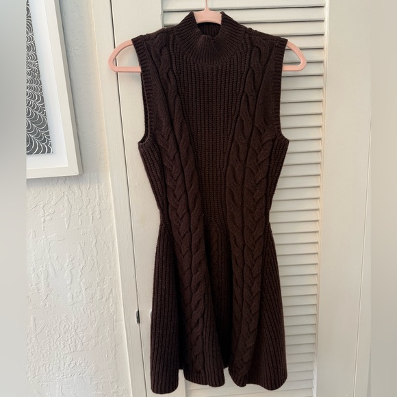 STAUD CHARADE DRESS DARK CHOCOLATE - Picture 5 of 8